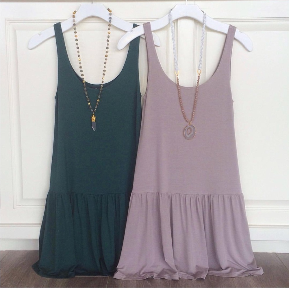 simple green dress! A great transitional dress!